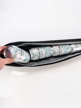 Insulated Black Cooler Bag - Tote for Cans